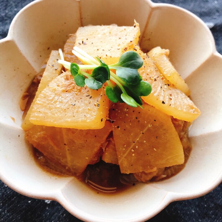 レンジでこくうま☆ツナと大根の煮物